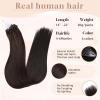 MioYio Microlink Hair Extensions Human Hair 2 Medium Brown 30g/43s/Pack 14inch Microbead Micro Loop Hair Extensions Real Human Soft and Glossy Longer Life view 2