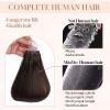 MioYio Microlink Hair Extensions Human Hair 2 Medium Brown 30g/43s/Pack 14inch Microbead Micro Loop Hair Extensions Real Human Soft and Glossy Longer Life view 4