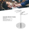 BTSEURY and Brush Stand, Salon Barbershop Shaving Holder, Metal Shaving Brush Stand Rack, Beard Shaving Stand view 2