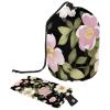2PCS Pink Cherry Blossoms-843 Travel Cosmetic Bag Makeup Organizer, Drawstring Bathroom Cases - Cylindrical & Small Toiletry Bag view 1