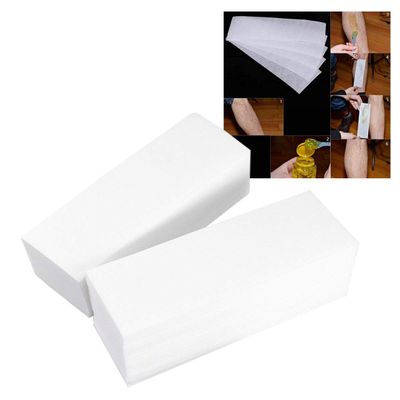 WOONEKY 400pcs Depilatory Wax Strips and Sticks Set for Facial Body Hair Removal Easy to Use Nonwoven Strips for Professional Salon Home Use Odorless Skin-friendly