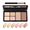 6 Colors Correcting Concealer Palette, Waterproof Long Lasting Full Coverage Contouring Foundation Concealer Palette, Makeup Cream Contour Highlighting Concealer Palette Makeup Kit with Brush#02 view 1