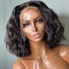 P9IDEDFH Lace Wigs Short Bob 5x5 Lace Front Wig 13x6 Lace Frontal Human Hair Wigs Wave Remy Brazilian Hair Short Wave Lace Wig 150%/180%/200% Density Human Hair Wigs (14in 5x5 Scalp top 200) view 4