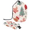 2PCS Christmas Elements-2 Travel Cosmetic Bag Makeup Organizer: Stylish Bathroom Cases with Drawstring, Cylindrical & Small Toiletry Bag view 1