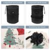 2PCS Christmas Elements-2 Travel Cosmetic Bag Makeup Organizer: Stylish Bathroom Cases with Drawstring, Cylindrical & Small Toiletry Bag view 3
