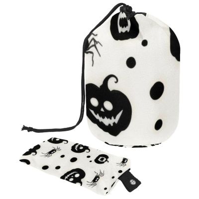 2PCS Cartoon Halloween-346 Travel Cosmetic Bag Makeup Organizer: Stylish Bathroom Cases with Drawstring, Cylindrical & Small Toiletry Bag