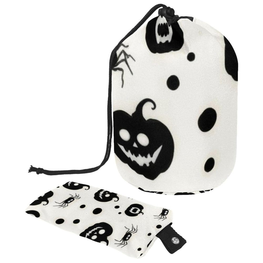 2PCS Cartoon Halloween-346 Travel Cosmetic Bag Makeup Organizer: Stylish Bathroom Cases with Drawstring, Cylindrical & Small Toiletry Bag