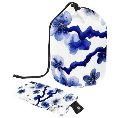 2PCS Pink Cherry Blossoms-867 Travel Cosmetic Bag Makeup Organizer, Drawstring Bathroom Cases - Cylindrical & Small Toiletry Bag