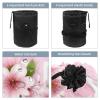 2PCS Pink Cherry Blossoms-831 Travel Cosmetic Bag Makeup Organizer, Drawstring Bathroom Cases - Cylindrical & Small Toiletry Bag view 3