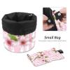 2PCS Pink Cherry Blossoms-831 Travel Cosmetic Bag Makeup Organizer, Drawstring Bathroom Cases - Cylindrical & Small Toiletry Bag view 4