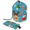 2PCS Christmas Elements-31 Travel Cosmetic Bag Makeup Organizer, Drawstring Bathroom Cases - Cylindrical & Small Toiletry Bag view 1