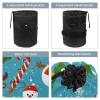 2PCS Christmas Elements-31 Travel Cosmetic Bag Makeup Organizer, Drawstring Bathroom Cases - Cylindrical & Small Toiletry Bag view 3