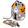 2PCS Halloween Pumpkin-241 Travel Cosmetic Bag Makeup Organizer Bag Bathroom Cases Toiletry Bag with Drawstring (Cylindrical bag and small bag) view 1