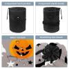 2PCS Halloween Pumpkin-241 Travel Cosmetic Bag Makeup Organizer Bag Bathroom Cases Toiletry Bag with Drawstring (Cylindrical bag and small bag) view 3