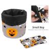 2PCS Halloween Pumpkin-241 Travel Cosmetic Bag Makeup Organizer Bag Bathroom Cases Toiletry Bag with Drawstring (Cylindrical bag and small bag) view 4