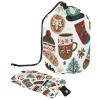 2PCS Merry Christmas-58 Travel Cosmetic Bag Makeup Organizer: Stylish Bathroom Cases with Drawstring, Cylindrical & Small Toiletry Bag view 1