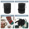 2PCS Merry Christmas-58 Travel Cosmetic Bag Makeup Organizer: Stylish Bathroom Cases with Drawstring, Cylindrical & Small Toiletry Bag view 3