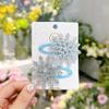 8PCS Snowflake Hair Clip Blue White Christmas Hair Accessories for Women Xmas Bow Hair Clip Festive Snowflake Hairpins Holiday Hair Accessory Party Gifts Silver view 4
