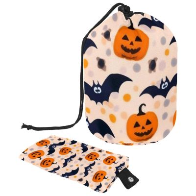 2PCS Halloween Pumpkin-232 Travel Cosmetic Bag: Your Ultimate Makeup Organizer & Bathroom Cases - With Drawstring, Cylindrical & Small Toiletry Bag