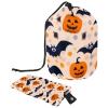 2PCS Halloween Pumpkin-232 Travel Cosmetic Bag: Your Ultimate Makeup Organizer & Bathroom Cases - With Drawstring, Cylindrical & Small Toiletry Bag view 1