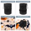2PCS Halloween Pumpkin-232 Travel Cosmetic Bag: Your Ultimate Makeup Organizer & Bathroom Cases - With Drawstring, Cylindrical & Small Toiletry Bag view 3