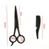 WOONEKY Stainless Steel Beard Scissors Set Grooming Kit Scissors Trimmer Small Comb Ideal for Men Barbershop Salons view 2