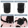 2PCS Cartoon Halloween Pumpkin-331 Travel Cosmetic Bag Makeup Organizer, Drawstring Bathroom Cases - Cylindrical & Small Toiletry Bag view 3