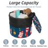 2PCS Cartoon Christmas-174 Travel Cosmetic Bag Makeup Organizer: Stylish Bathroom Cases with Drawstring, Cylindrical & Small Toiletry Bag view 2