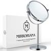 10X/1X Magnifying Makeup Mirror with Stand for Tabletop, Bedroom Vanity Desk, and Bathroom & 10X Magnifying Makeup Mirror for Travel -Portable, Handheld Compact Mirror for Women Bundle view 2