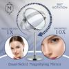 10X/1X Magnifying Makeup Mirror with Stand for Tabletop, Bedroom Vanity Desk, and Bathroom & 10X Magnifying Makeup Mirror for Travel -Portable, Handheld Compact Mirror for Women Bundle view 4