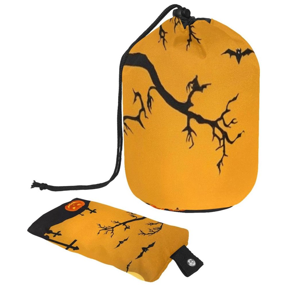 2PCS Cartoon Halloween-383 Travel Cosmetic Bag Makeup Organizer, Drawstring Bathroom Cases - Cylindrical & Small Toiletry Bag
