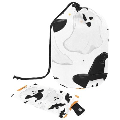 2PCS Cartoon Halloween-423 Travel Cosmetic Bag Makeup Organizer, Drawstring Bathroom Cases - Cylindrical & Small Toiletry Bag