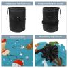 2PCS Christmas Elements-27 Travel Cosmetic Bag Makeup Organizer, Drawstring Bathroom Cases - Cylindrical & Small Toiletry Bag view 3