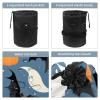2PCS Cartoon Halloween Pumpkin-302 Travel Cosmetic Bag Makeup Organizer: Stylish Bathroom Cases with Drawstring, Cylindrical & Small Toiletry Bag view 3