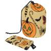2PCS Cartoon Halloween Pumpkin-341 Travel Cosmetic Bag Makeup Organizer Bag Bathroom Cases Toiletry Bag with Drawstring (Cylindrical bag and small bag) view 1