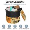 2PCS Cartoon Halloween Pumpkin-341 Travel Cosmetic Bag Makeup Organizer Bag Bathroom Cases Toiletry Bag with Drawstring (Cylindrical bag and small bag) view 2