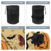 2PCS Cartoon Halloween Pumpkin-341 Travel Cosmetic Bag Makeup Organizer Bag Bathroom Cases Toiletry Bag with Drawstring (Cylindrical bag and small bag) view 3