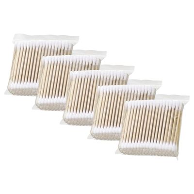 Gumney 500PCS Double Ended Cotton Swabs, 3.14" Highly Absorbent Wood Sticks Cleaning Swabs for Gun Care Cleaning Makeup Crafts