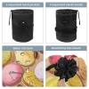 2PCS Colorful Art Desserts-562 Travel Cosmetic Bag Makeup Organizer: Stylish Bathroom Cases with Drawstring, Cylindrical & Small Toiletry Bag view 3