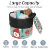2PCS Christmas Elements-10 Travel Cosmetic Bag Makeup Organizer: Stylish Bathroom Cases with Drawstring, Cylindrical & Small Toiletry Bag view 2