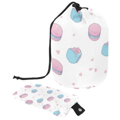 2PCS Dessert Art-643 Travel Cosmetic Bag Makeup Organizer, Drawstring Bathroom Cases - Cylindrical & Small Toiletry Bag