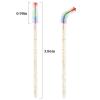 300PCS Disposable Mascara Wands Spoolie Brush Crystal Eyebrow Brushes Eyelash Extension Applicator Makeup Kits.myaokue-up (Rainbow Heads 6 Color Mix) view 2
