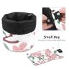 2PCS Cherry Blossom Aesthetics-809 Travel Cosmetic Bag Makeup Organizer Bag Bathroom Cases Toiletry Bag with Drawstring (Cylindrical bag and small bag) view 4