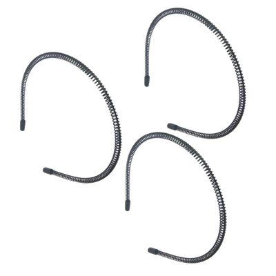 WOONEKY 3pcs Black Spring Headbands for Women and Men Comfortable Iron Wire Hair Hoops for Daily Use for Sports Facial Care and Fashion Styling