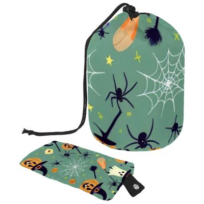 2PCS Halloween Patterns-453 Travel Cosmetic Bag Makeup Organizer Bag Bathroom Cases Toiletry Bag with Drawstring (Cylindrical bag and small bag)