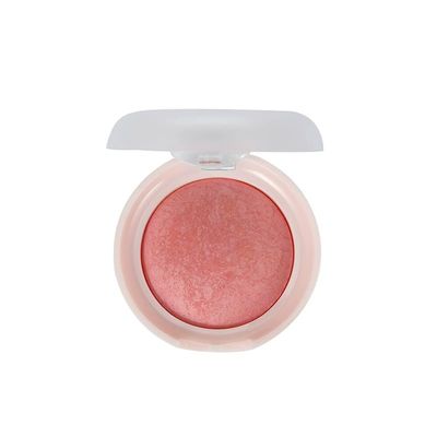 1 PC Multi Purpose Baked Powder Blush Makeup Blusher, Facial Contour Blusher, Low Color Saturation Matte Nude Pink Purple Makeup Blusher, 6.2g (004#, 6.2g)