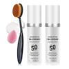 2PCS Color Changing Foundation Makeup Set, Full Coverage Liquid Makeup Foundation with Brush, Moisturizing Oil Control Foundation Color Changing Makeup, Waterproof Matte Concealer with Makeup Sponge view 1