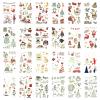 24 Sheets Glow in the Dark Christmas Tattoos, Christmas Glitter Temporary Tattoos Stickers Christmas Party Decorations Supplies for Kids Holiday Xmas Party Favors Christmas Eve Stocking Stuffer Gift view 1