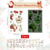 24 Sheets Glow in the Dark Christmas Tattoos, Christmas Glitter Temporary Tattoos Stickers Christmas Party Decorations Supplies for Kids Holiday Xmas Party Favors Christmas Eve Stocking Stuffer Gift view 2