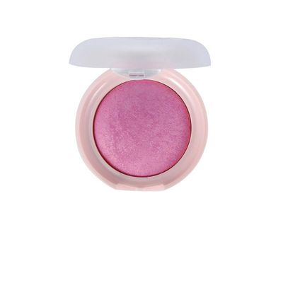 1 PC Multi Purpose Baked Powder Blush Makeup Blusher, Facial Contour Blusher, Low Color Saturation Matte Nude Pink Purple Makeup Blusher, 6.2g (003#, 6.2g)